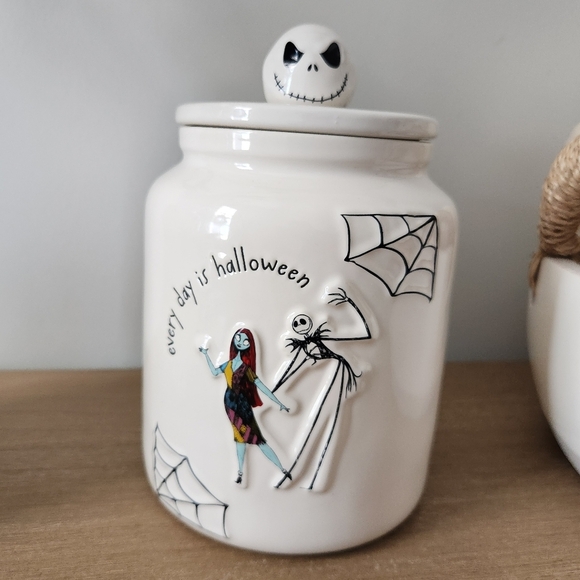Rae Dunn Other - Rae Dunn White Ceramic Jar - Disney Nightmare Before Christmas